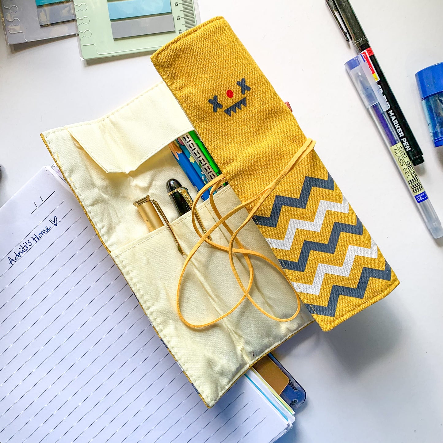 Pencil Fabric Bag Yellow MG1332-E | 19X6 cm