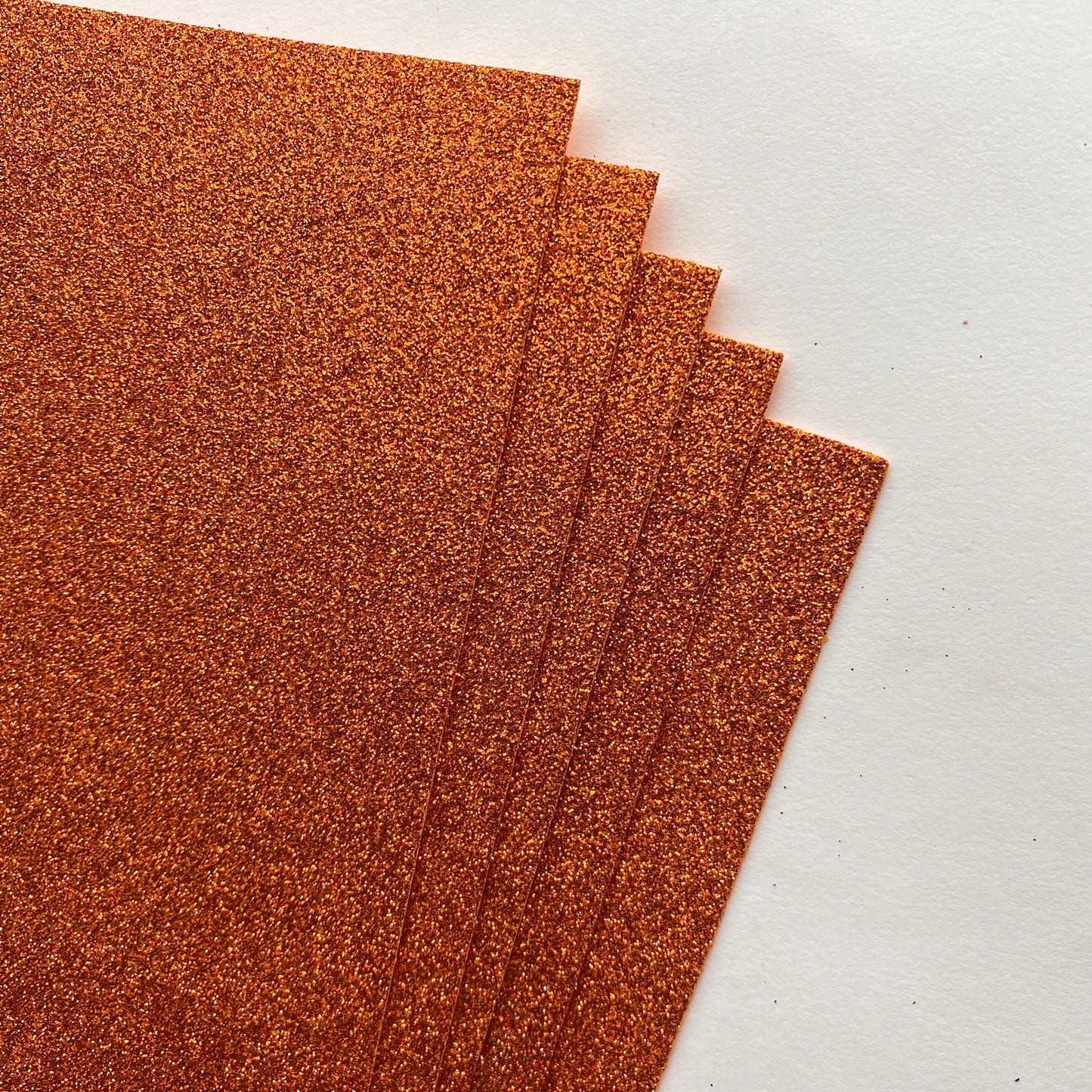 5pcs of glitter foam paper | Orange