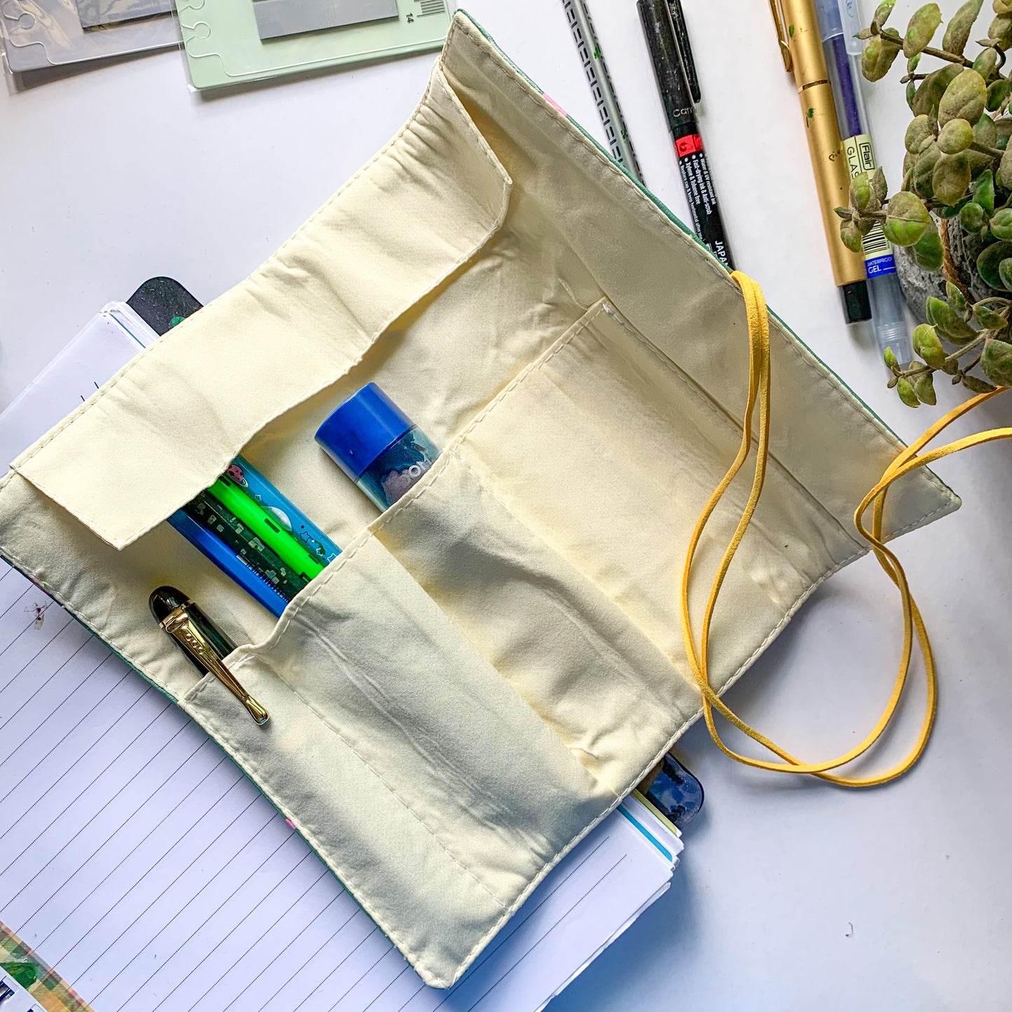 Pencil Fabric Bag With Unicorn Charm MG1333-A | 19X6 cm