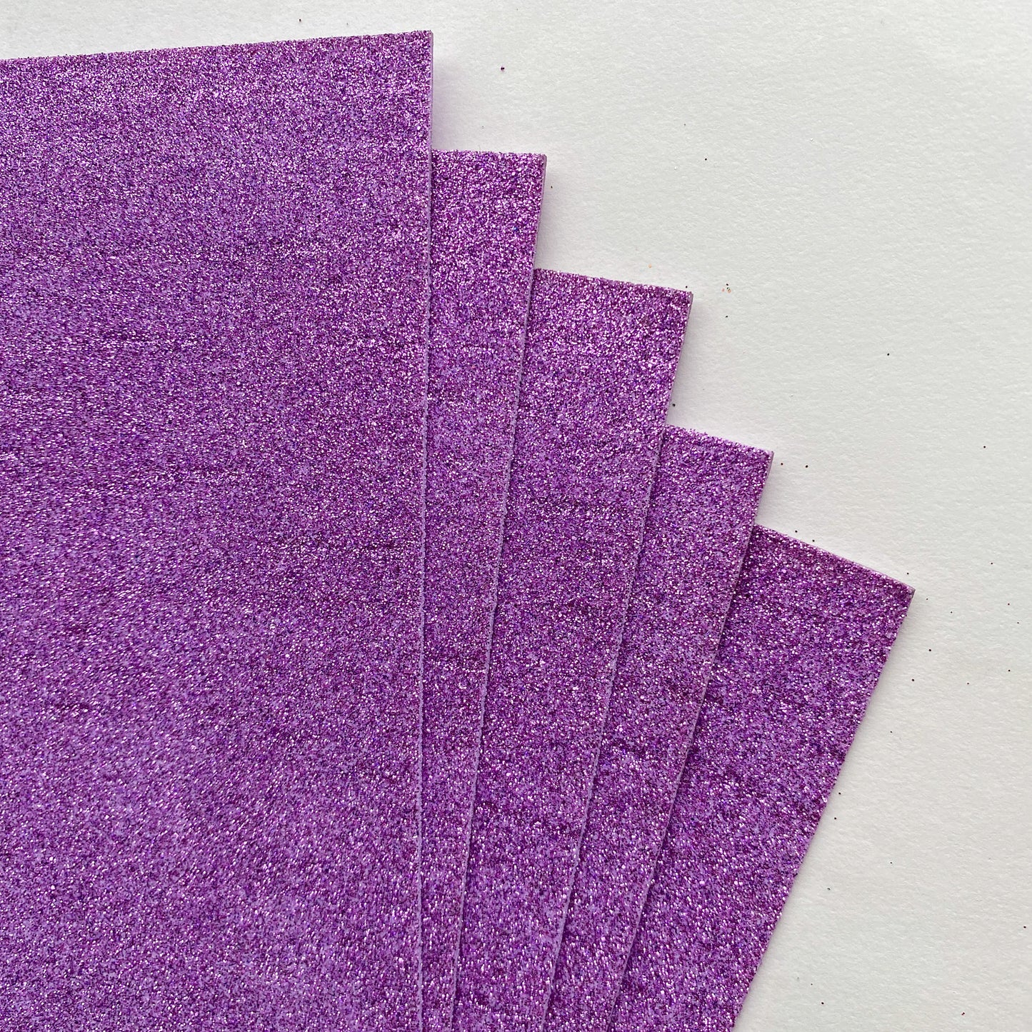 5pcs of glitter foam paper with Gum | Light violet