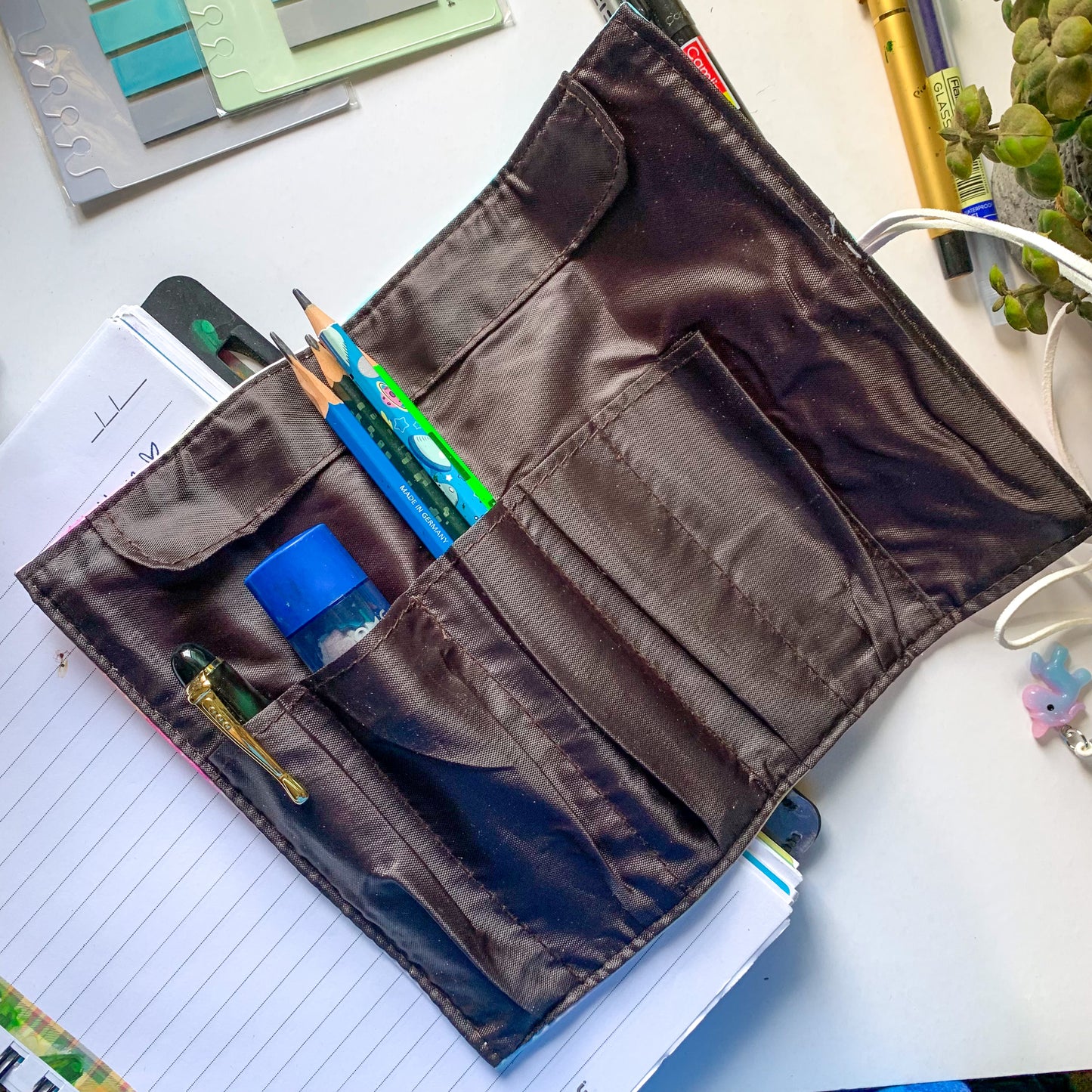 Pencil Fabric Bag With Unicorn Charm MG1333-B | 19X6 cm