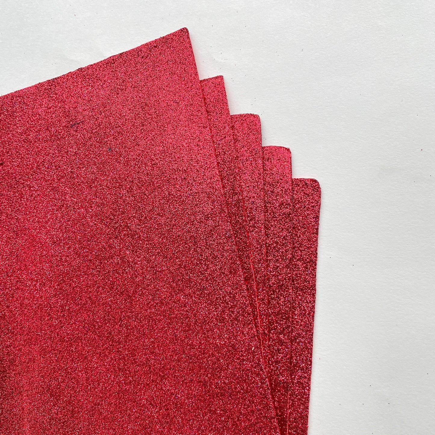 5pcs of glitter foam paper with Gum | Red