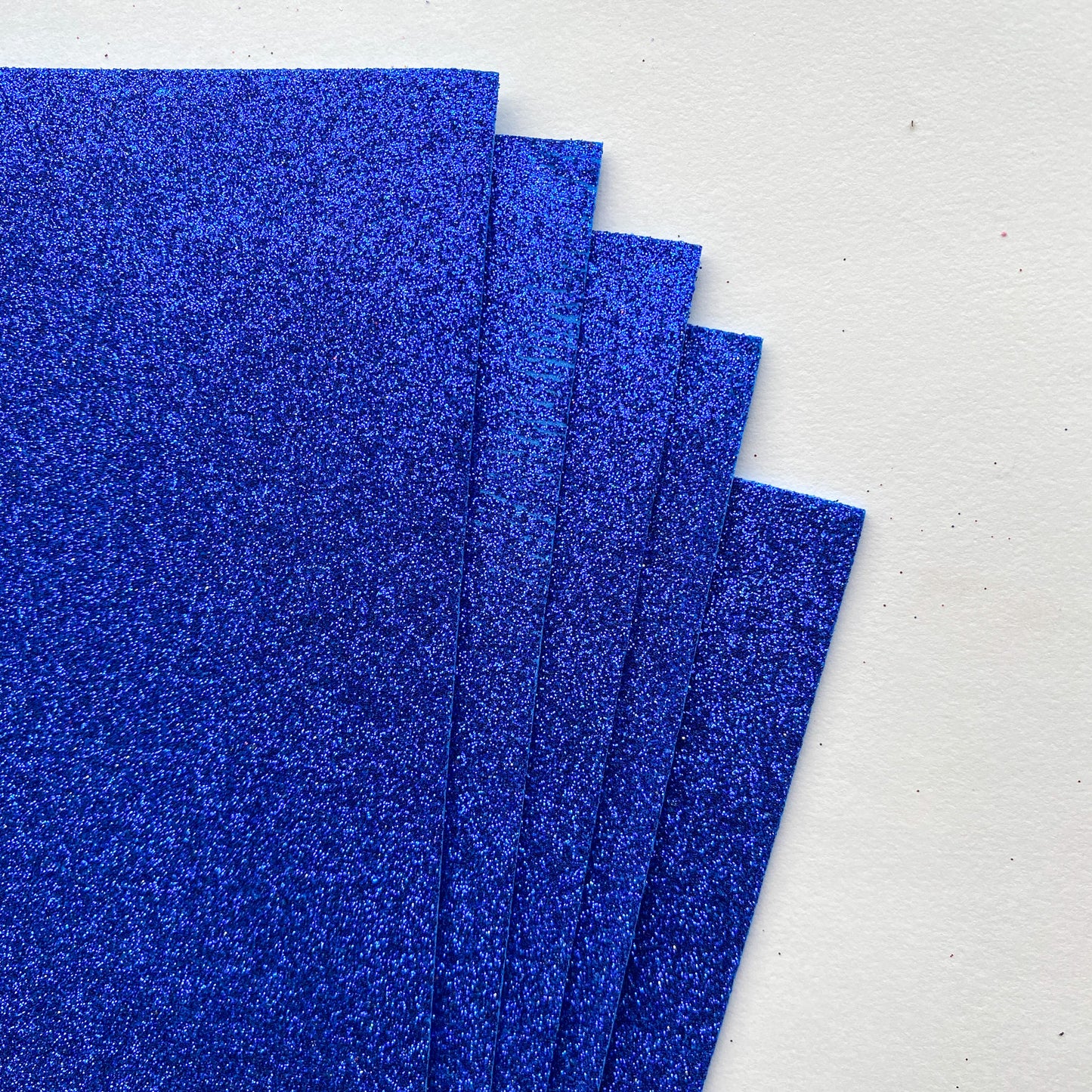 5pcs of glitter foam paper with Gum | Deep blue