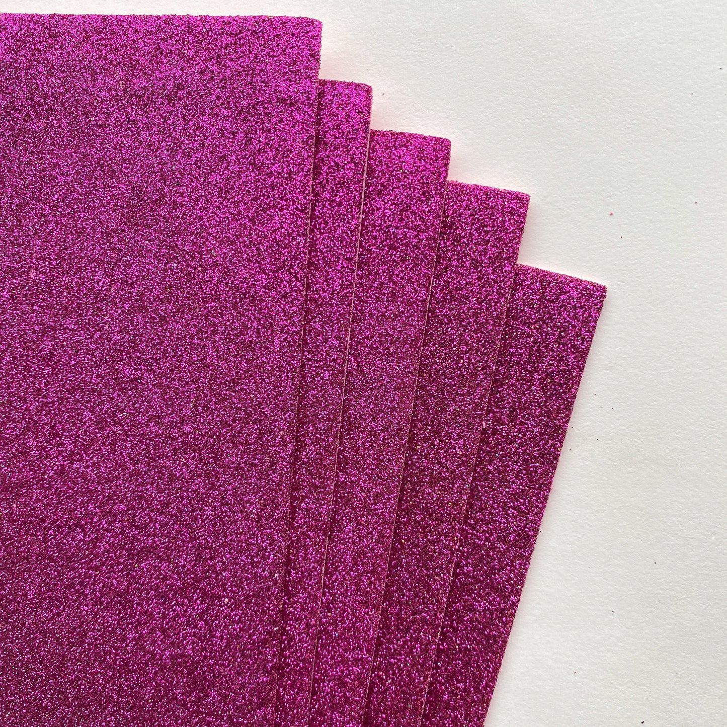 5pcs of glitter foam paper with Gum | Rose pink