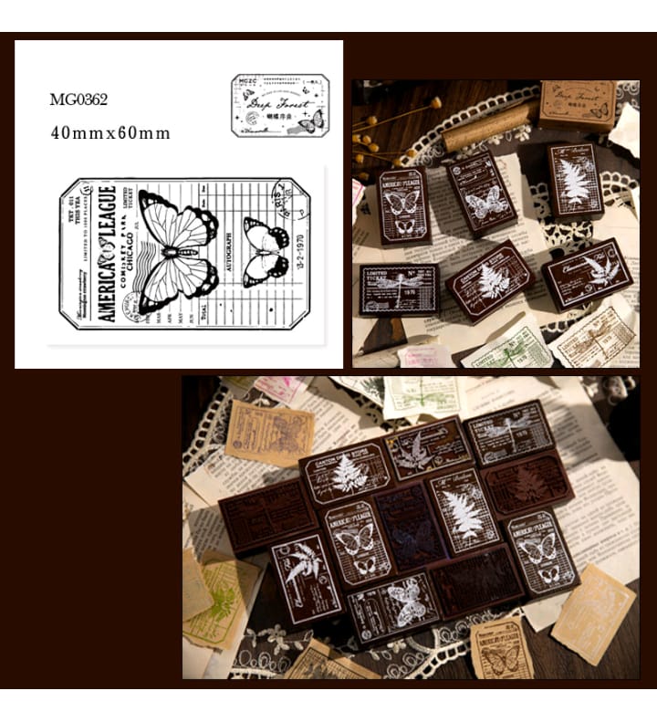 MG0362 VINTAGE COLLECTION WOODEN STAMP 40X60MM