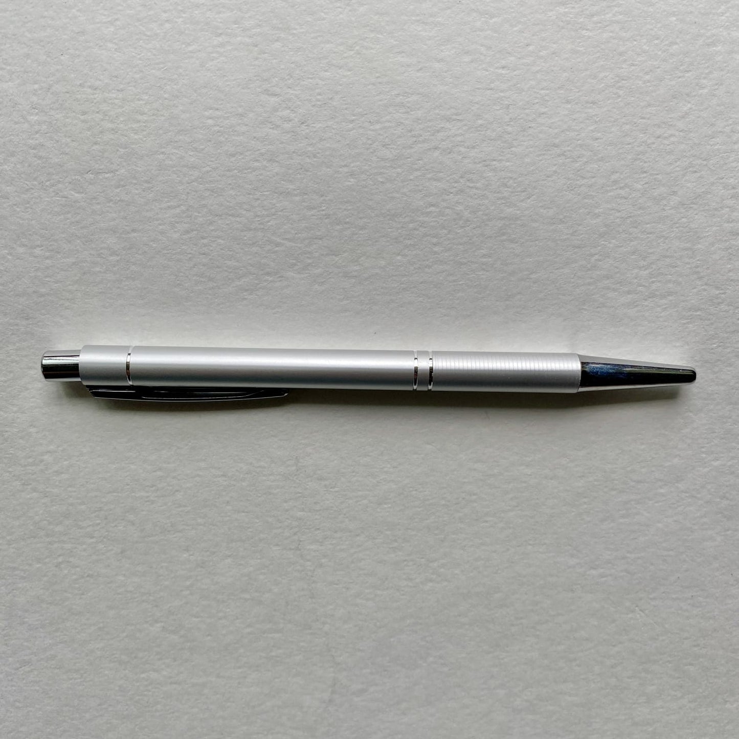 Flair Slim Ball Pen | Metallic Body | Body Color: Silver | Ink Color: Blue