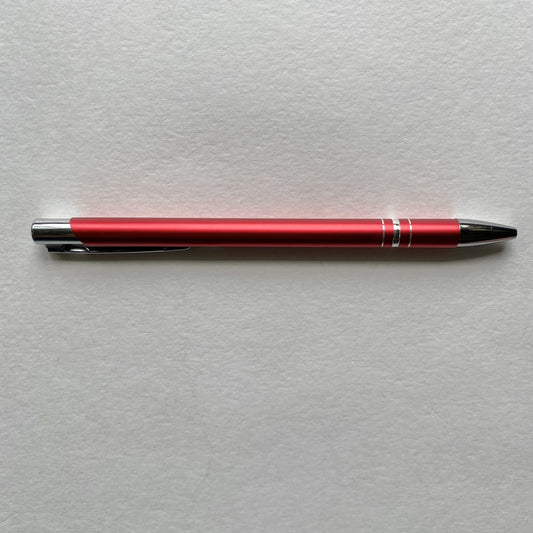 Flair Skin Ball Pen | Metallic Body | Body Color: Red | Ink Color: Blue