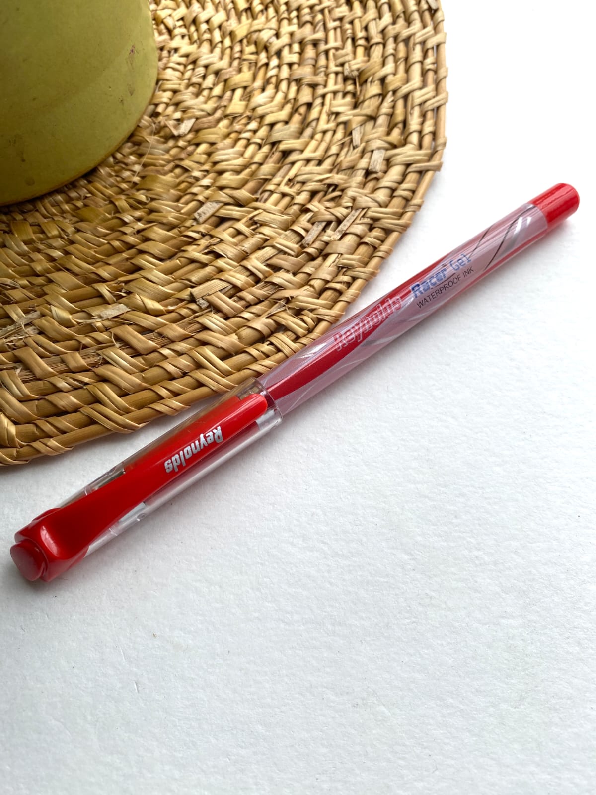 Reynolds Racer Gel Pen | Body Color: Red | Ink Color: Red