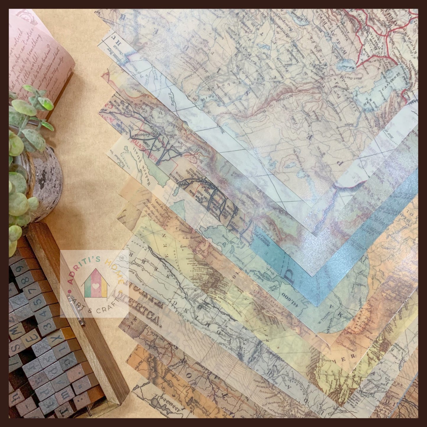 Cartographer’s Collection A4 Vintage Vellum Pack | 12 Papers