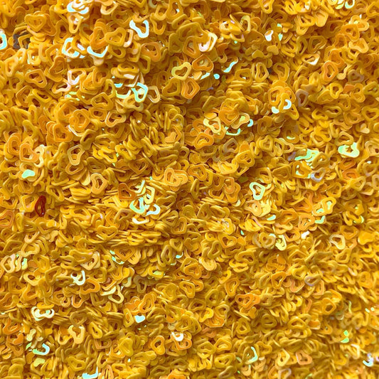 Sequins Heart Yellow (10 Grams/packet)