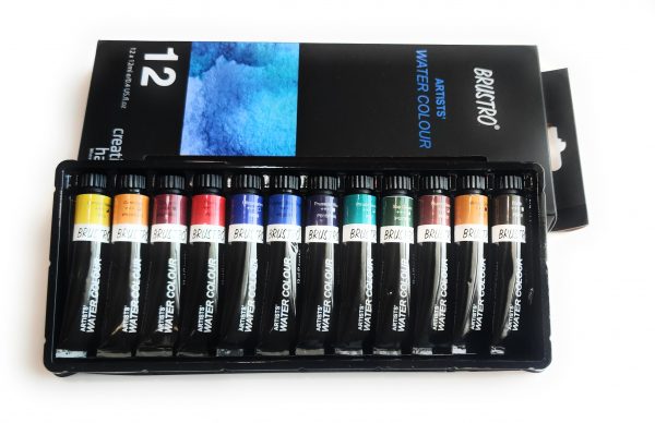 BRUSTRO Artists’ Watercolour Set of 12 Colours X 12ML Tubes