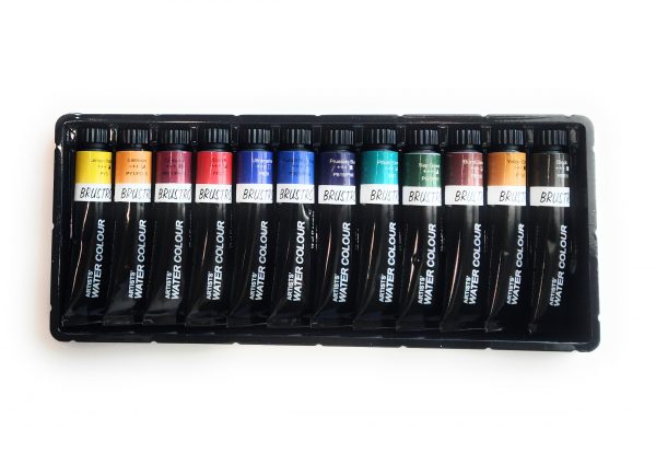 BRUSTRO Artists’ Watercolour Set of 12 Colours X 12ML Tubes