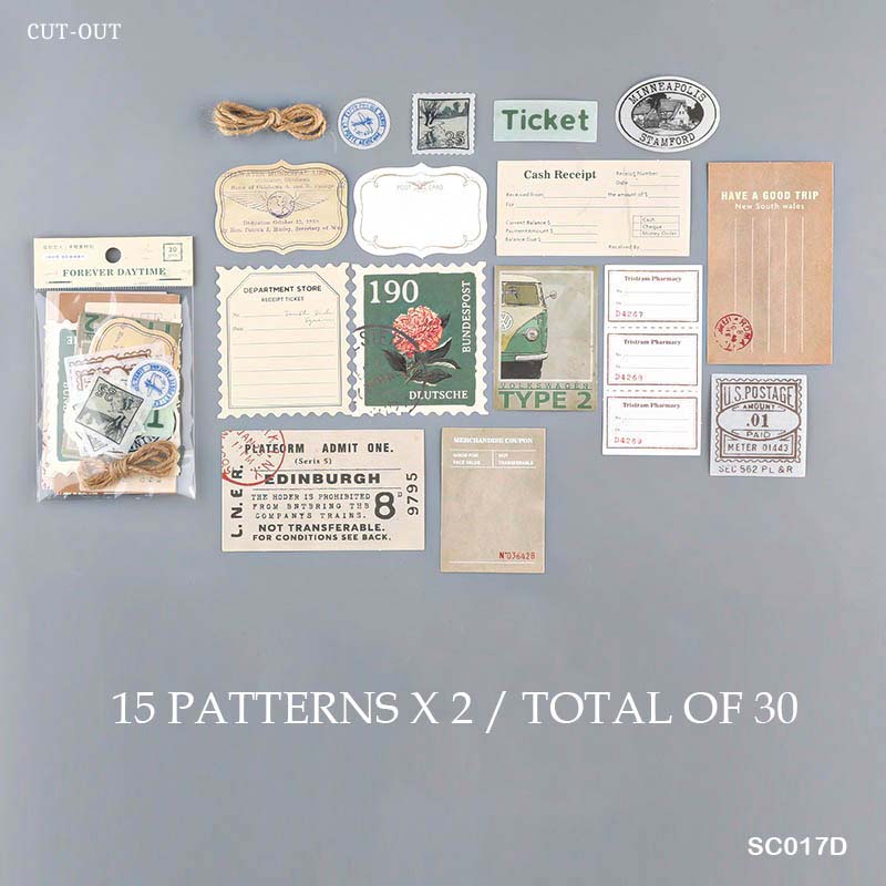 SC017D - B26 -  Journal Papers | 30 pcs | 15 Designs x 2