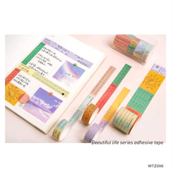 WTZ006 - Washi Tape Set of 4 - 2mtr