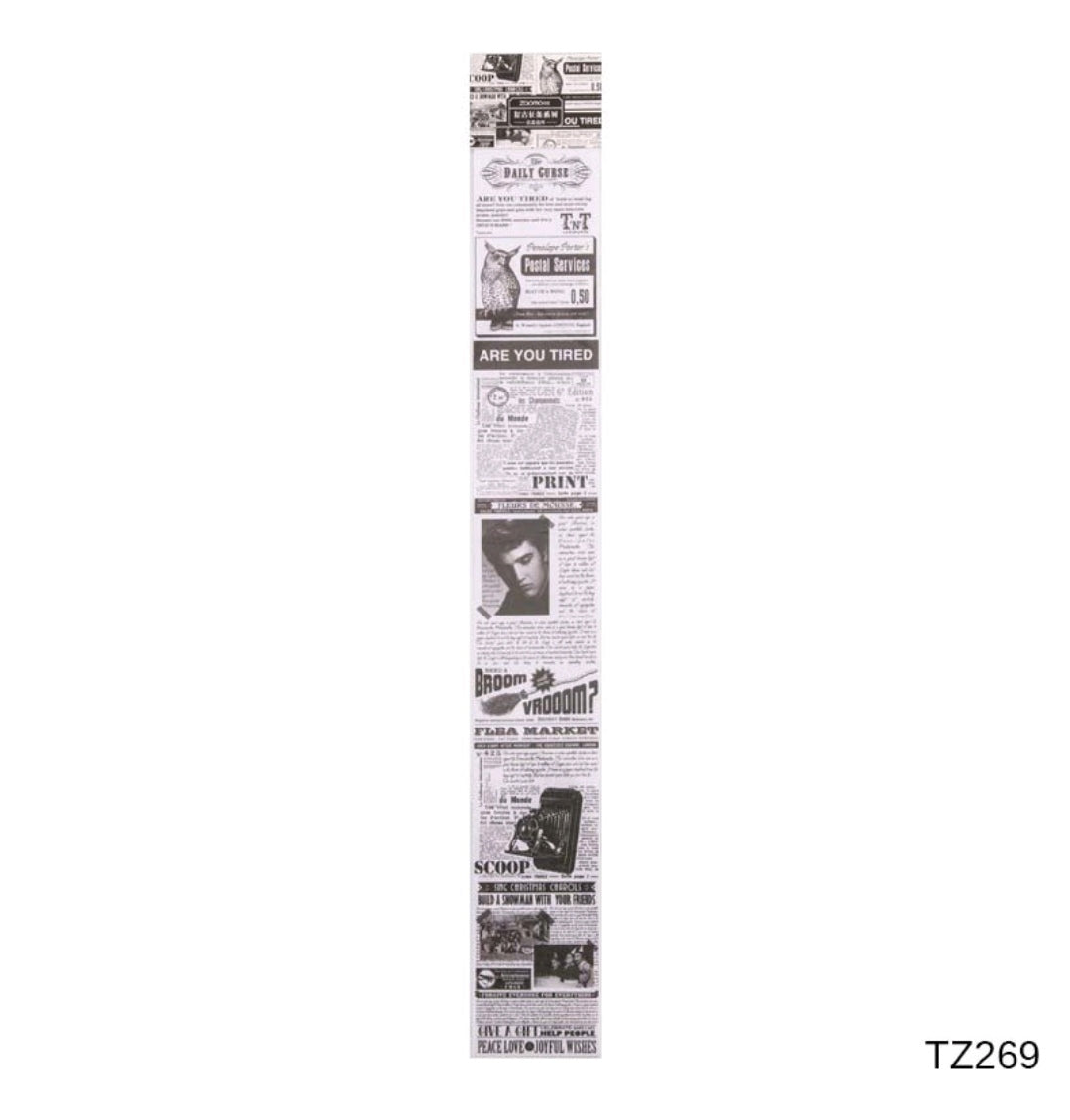 #TZ269 Long Journal Stickers | Size 6.3 x 46 cm