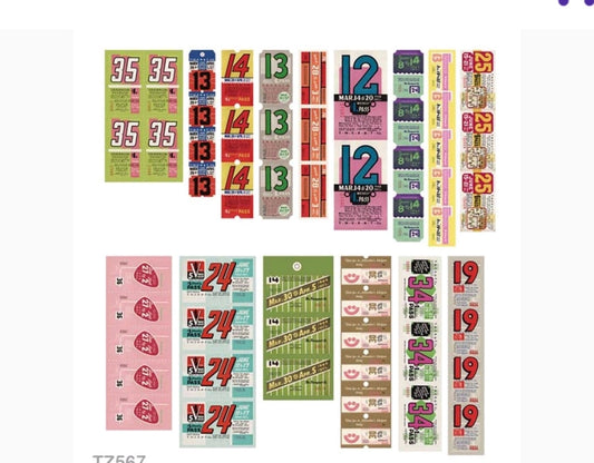 #TZ567 | Vintage Washi Tapes and Textured Paper Sticker | 15 Designs 2 pcs Each | Total 30