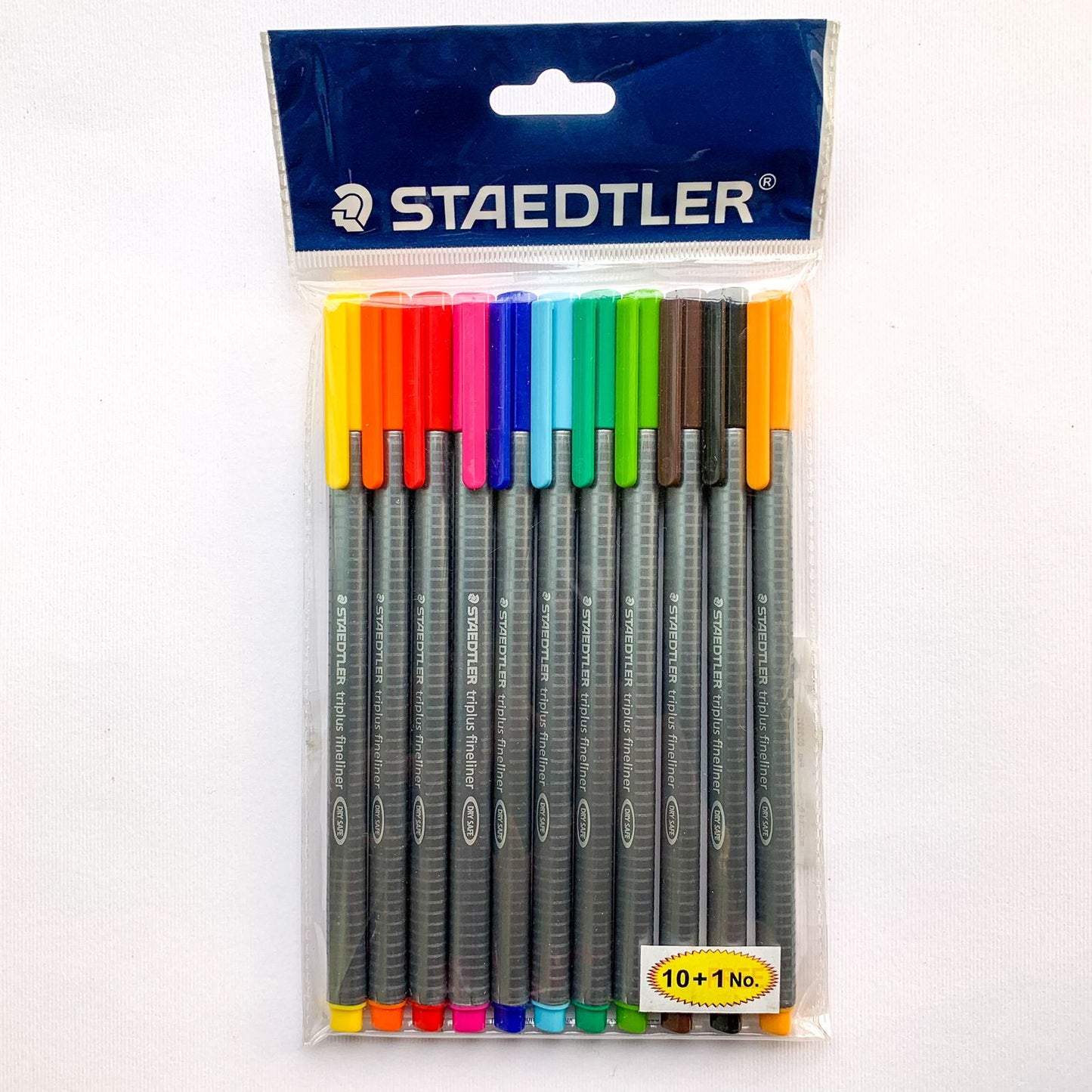 STAEDTLER - Fineliner Set of 10 + 1 Free | Transparent packaging containing 10 + 1 fineliner for free