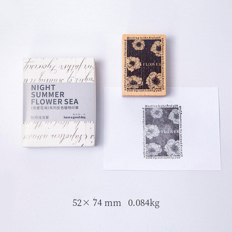 YXHH007 WOODEN DECORATIVE STAMP 52*74MM