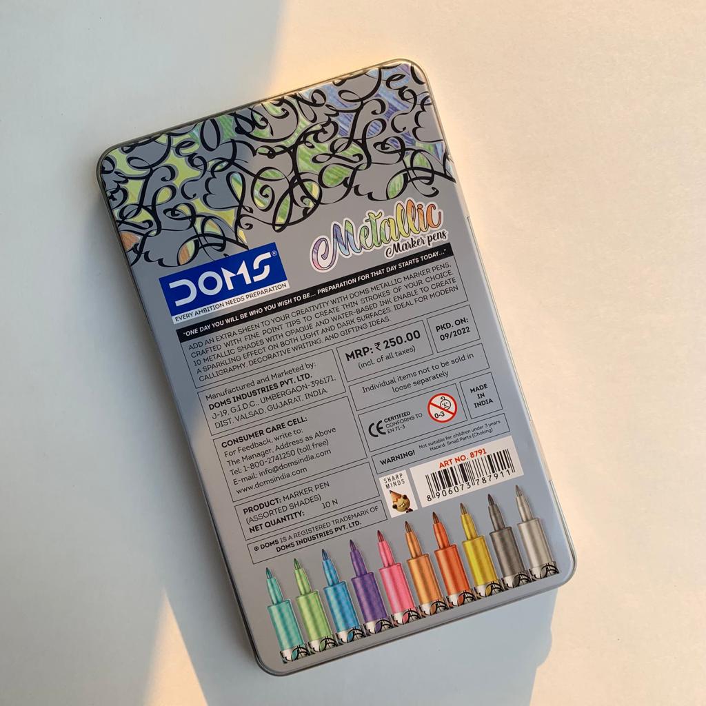 Doms Metallic Marker Pen Set of 10